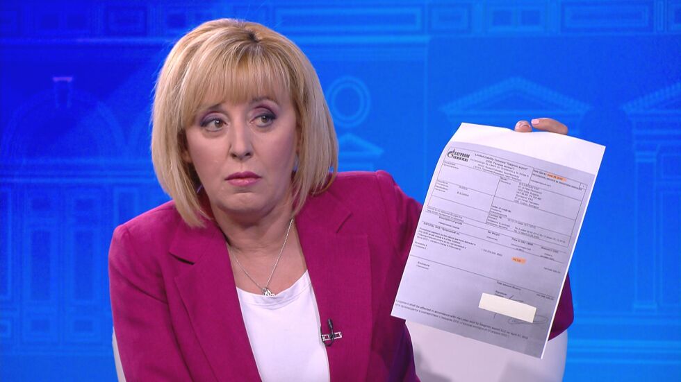 Мая Манолова показа фактура от „Газпром“: Купуваме газ през посредници по-скъпо