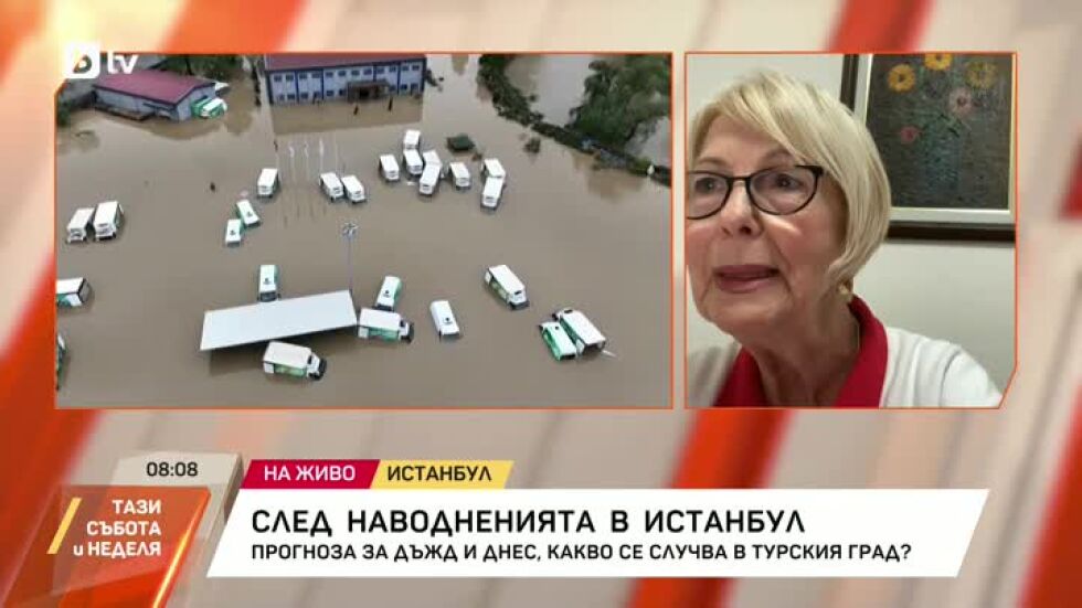 Нахиде Дениз: Отново прогнози за дъжд след наводненията в Истанбул